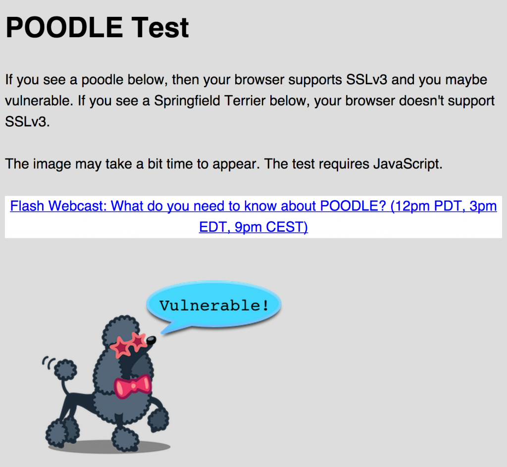 Testing for SSLv3 (Poodle)